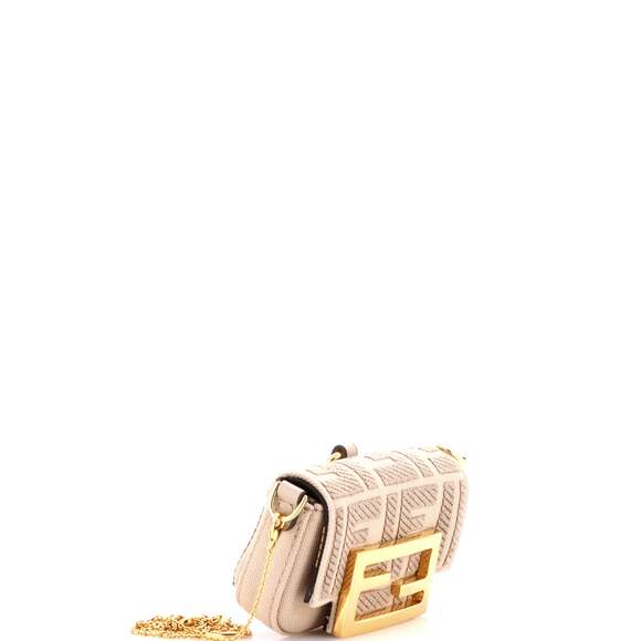 Fendi Chain Baguette Charm Bag Zucca #220564F93B - Picture 2 of 7